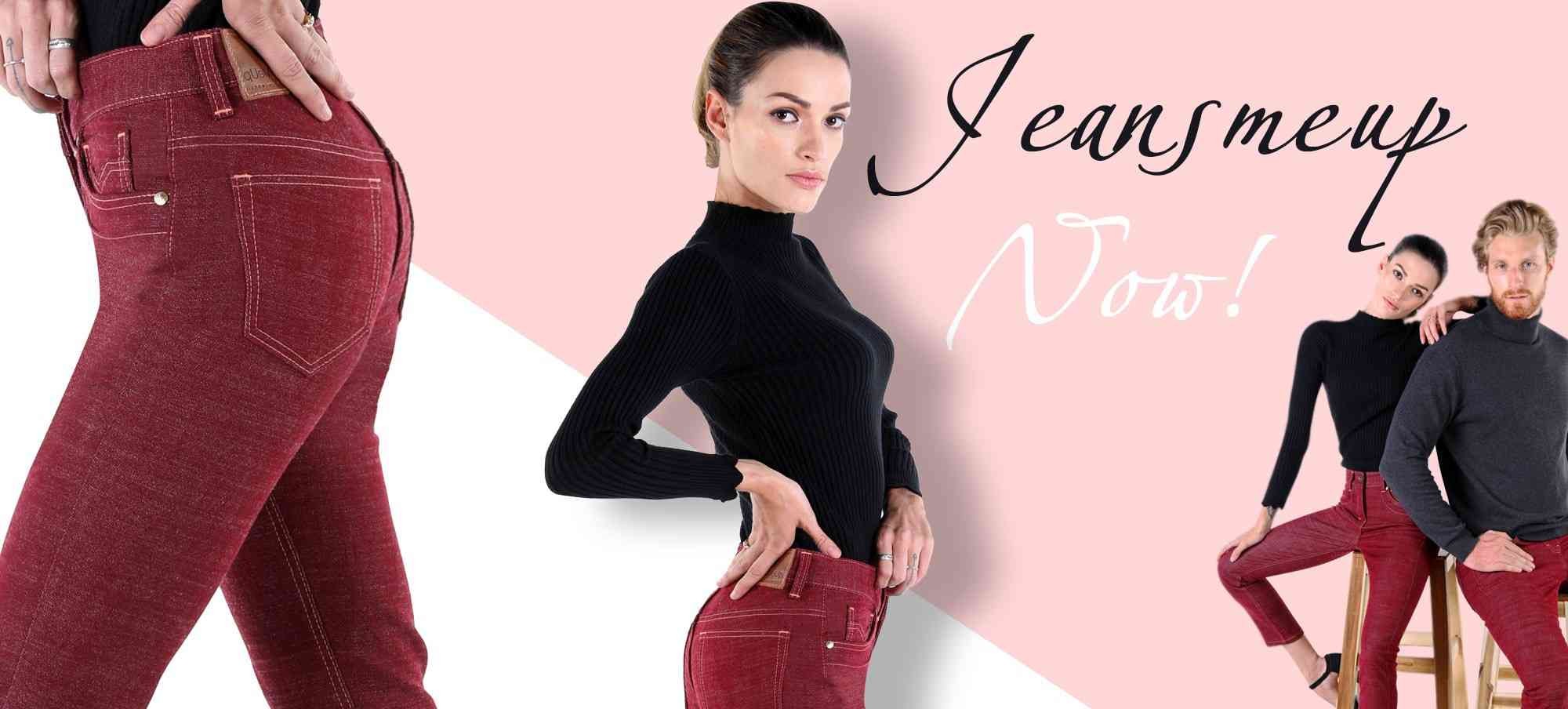 Rote Jeans, Jeans in Bordeaux